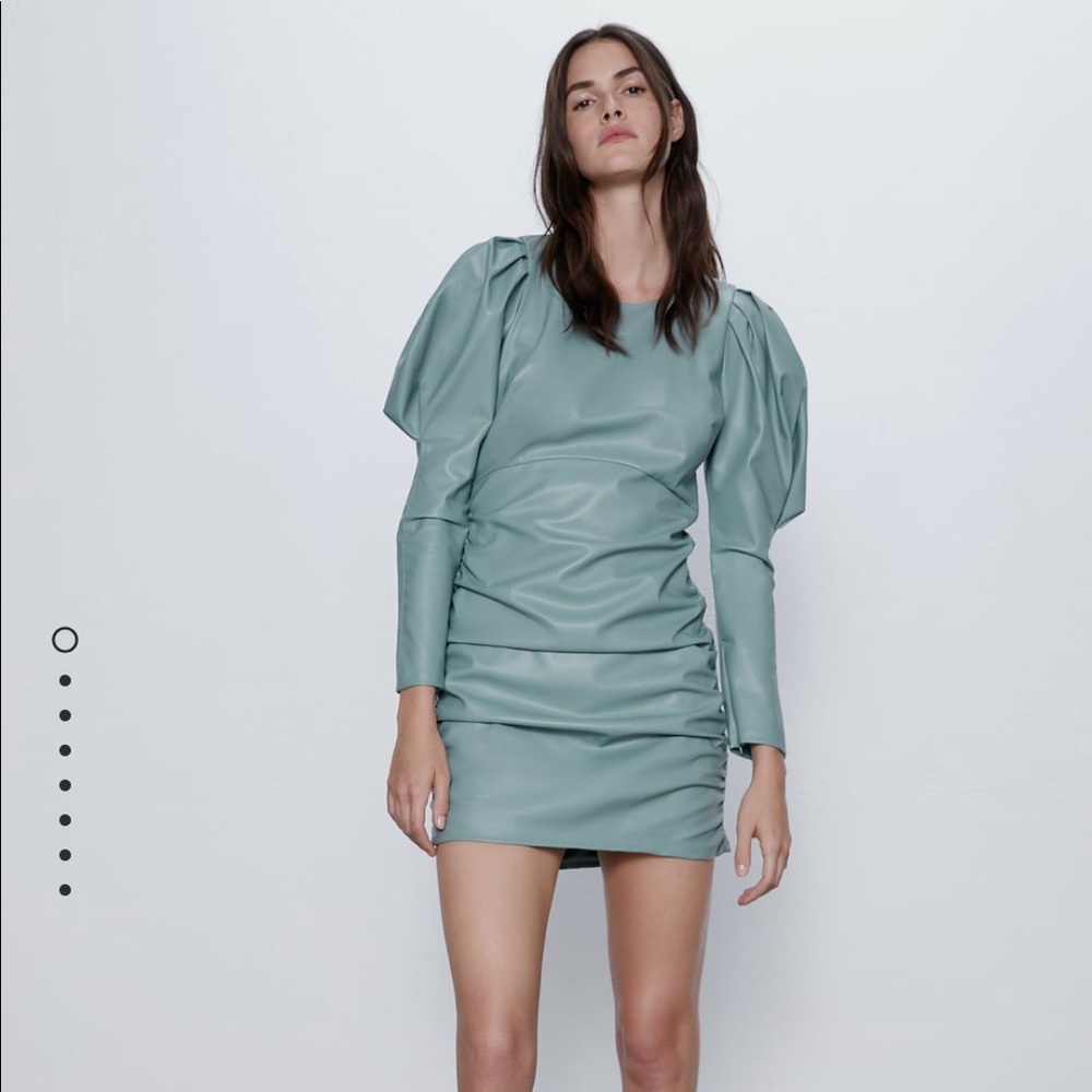 Faux leather dress
